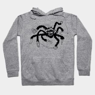 Pirate Spider: Retro Cartoon Illustration Hoodie